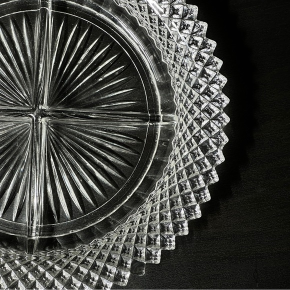 Anchor Hocking Miss America 4-Section Relish Dish - Clear Depression Glass - Picture 2 of 10